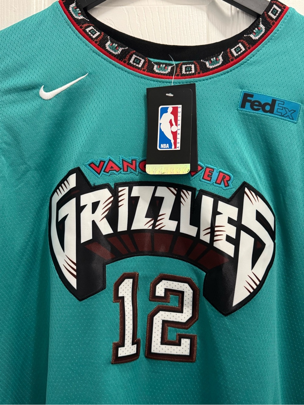 Vancouver Grizzlies Teal NBA Jersey - Nike " Morant " Size 54